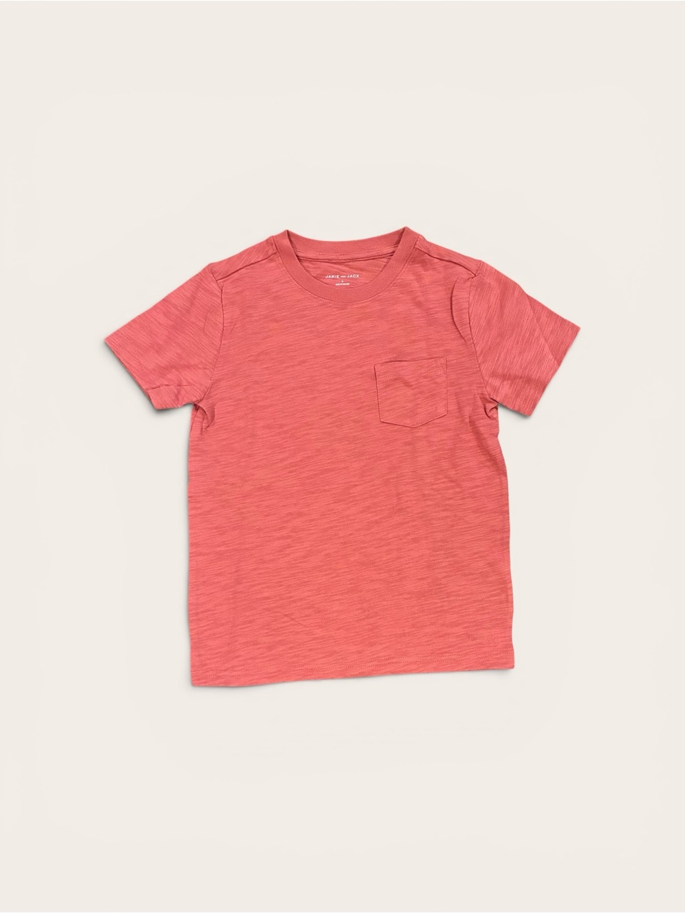 Janie and Jack NWT Kids Short-Sleeve Pocket Tee - Coral